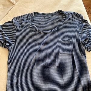 Navy and white striped tee